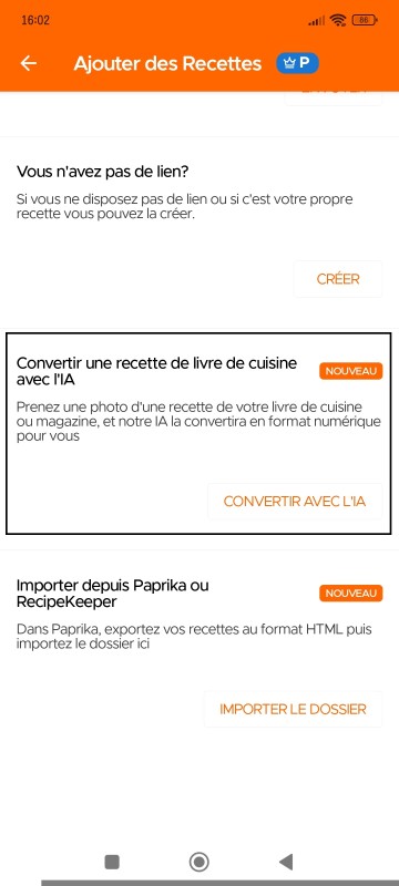 Convert Recipe from Cookbook with AI